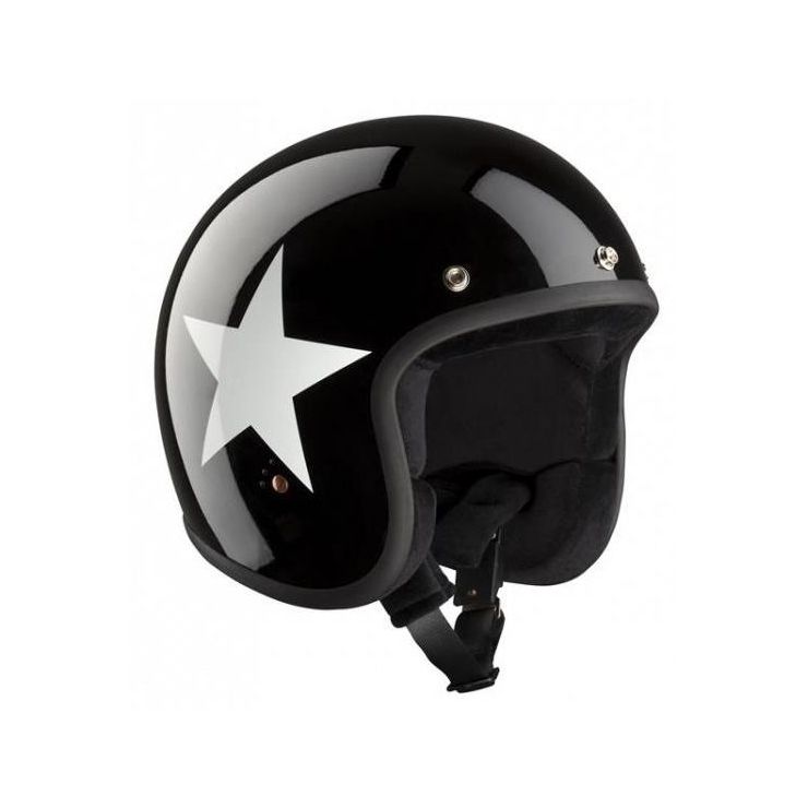 Bandit Jet ECE Open Face Motorcycle Helmet - Star Black